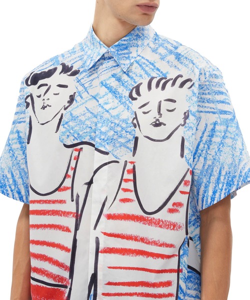 MSGM（エムエスジーエム）の「MSGM×LUKE EDWARD HALL コラボレーショングラフィックシャツ（シャツ/ブラウス・メンズ・ライトブルー・38）」の5枚目の写真