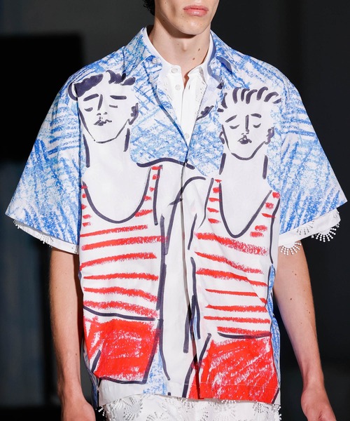 MSGM（エムエスジーエム）の「MSGM×LUKE EDWARD HALL コラボレーショングラフィックシャツ（シャツ/ブラウス・メンズ・ライトブルー・38）」の7枚目の写真