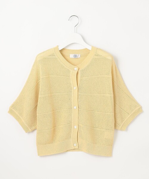 J.PRESS(ジェイプレス)の「【洗える】PATTERN MESH ドルマンスリーブ カーディガン(カーディガン/ボレロ・レディース・アイボリー系/ネイビー系/ふじ色系/イエロー系・MEDIUM/LARGE)」の11枚目の写真