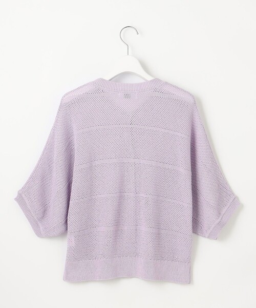 J.PRESS(ジェイプレス)の「【洗える】PATTERN MESH ドルマンスリーブ カーディガン(カーディガン/ボレロ・レディース・アイボリー系/ネイビー系/ふじ色系/イエロー系・MEDIUM/LARGE)」の14枚目の写真