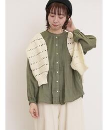 Samansa Mos2 | インドガーゼピンタックシャツ(シャツ/ブラウス)