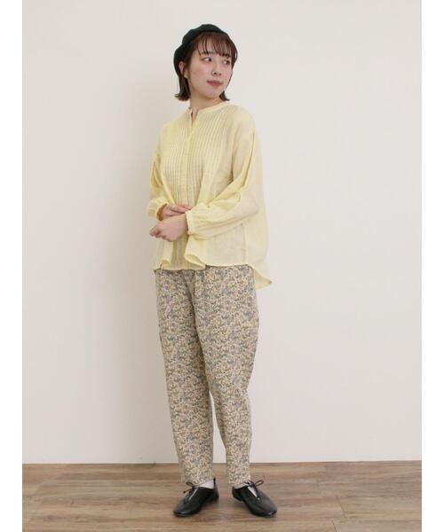 Samansa Mos2（サマンサ モスモス）の「インドガーゼピンタックシャツ（シャツ/ブラウス・レディース・イエロー/オフホワイト/ブルー/カーキ・F）」の13枚目の写真