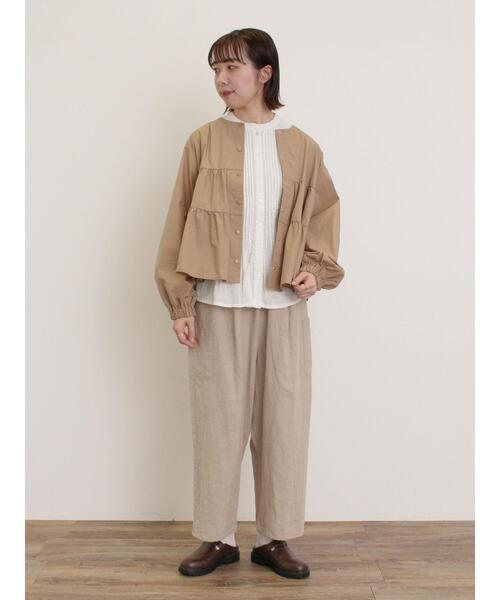 Samansa Mos2（サマンサ モスモス）の「インドガーゼピンタックシャツ（シャツ/ブラウス・レディース・イエロー/オフホワイト/ブルー/カーキ・F）」の18枚目の写真