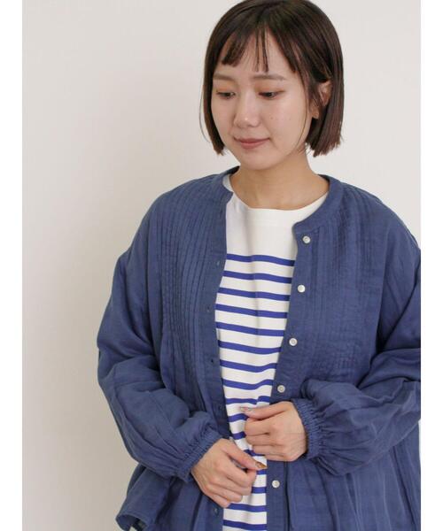 Samansa Mos2（サマンサ モスモス）の「インドガーゼピンタックシャツ（シャツ/ブラウス・レディース・イエロー/オフホワイト/ブルー/カーキ・F）」の20枚目の写真