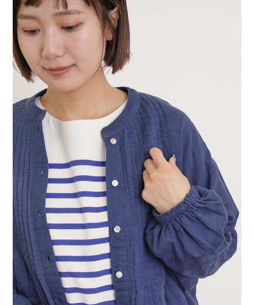 Samansa Mos2（サマンサ モスモス）の「インドガーゼピンタックシャツ（シャツ/ブラウス・レディース・イエロー/オフホワイト/ブルー/カーキ・F）」の21枚目の写真