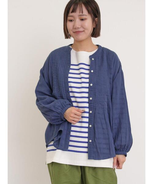 Samansa Mos2（サマンサ モスモス）の「インドガーゼピンタックシャツ（シャツ/ブラウス・レディース・イエロー/オフホワイト/ブルー/カーキ・F）」の22枚目の写真