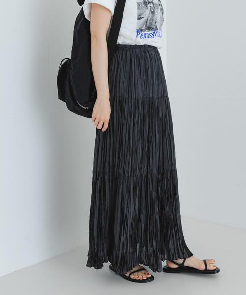 エトレトウキョウ ワッシャープリーツアシンメトリースカート etre