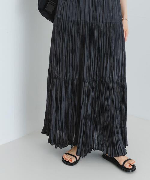 URBAN RESEARCH(アーバンリサーチ)の「ワッシャープリーツイージースカート(スカート・レディース・ブラウン/チャコールグレー/オフホワイト・FREE)」の19枚目の写真