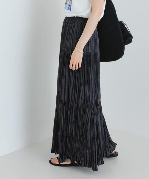 URBAN RESEARCH(アーバンリサーチ)の「ワッシャープリーツイージースカート(スカート・レディース・ブラウン/チャコールグレー/オフホワイト・FREE)」の21枚目の写真