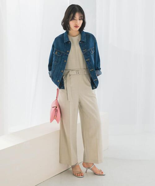 URBAN RESEARCH ROSSO WOMEN(アーバンリサーチ ロッソ)の「ベルト付サマーツイードオールインワン(サロペット/オーバーオール・レディース・ブラウン系その他/ライトベージュ・36/38)」の13枚目の写真