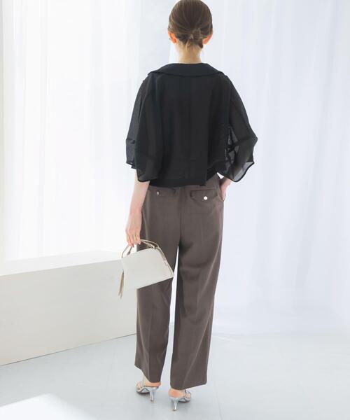 セール】ベルト付サマーツイードオールインワン（サロペット