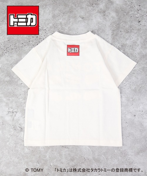 DILASH(ディラッシュ)の「【トミカ 】 はたらくくるまいろいろ半袖Tシャツ(Tシャツ/カットソー・キッズ・オフホワイト/レッド・90/100/110/120/80/130)」の3枚目の写真