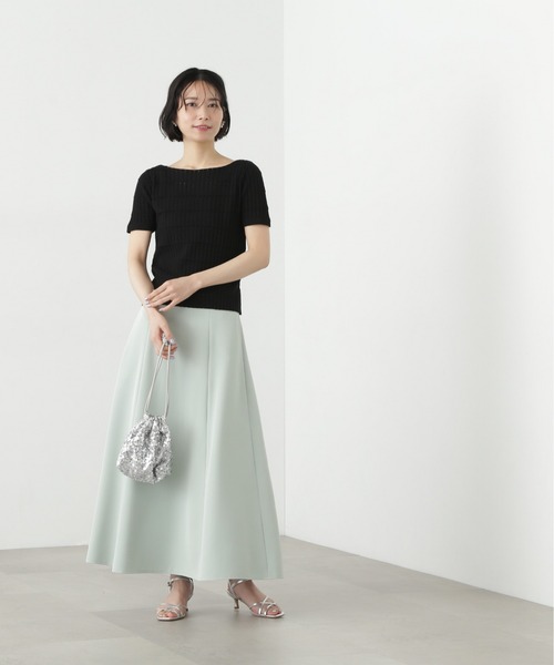 N.(N. Natural Beauty Basic)(エヌエヌナチュラルビューティーベーシック)の「ハリヌキ変形リブニット(ニット/セーター・レディース・オフホワイト/ブルー/ブラック・MEDIUM)」の18枚目の写真