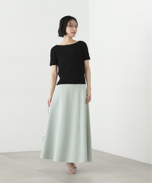 N.(N. Natural Beauty Basic)(エヌエヌナチュラルビューティーベーシック)の「ハリヌキ変形リブニット(ニット/セーター・レディース・オフホワイト/ブルー/ブラック・MEDIUM)」の20枚目の写真