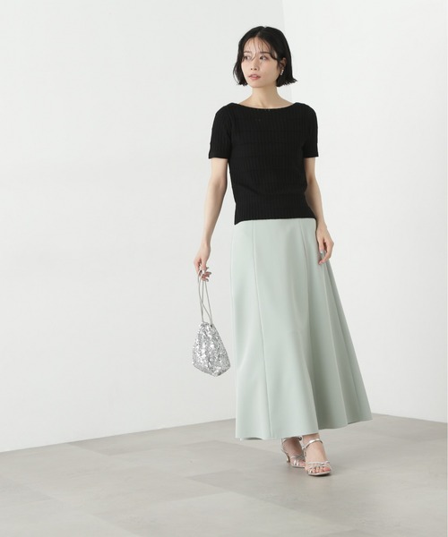 N.(N. Natural Beauty Basic)(エヌエヌナチュラルビューティーベーシック)の「ハリヌキ変形リブニット(ニット/セーター・レディース・オフホワイト/ブルー/ブラック・MEDIUM)」の21枚目の写真