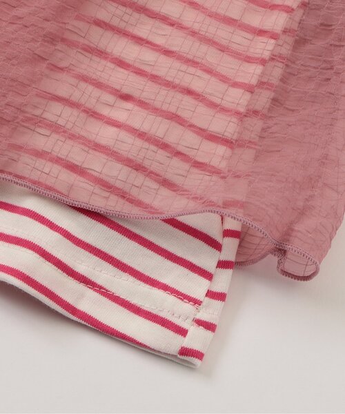 BREEZE（ブリーズ）の「【ジュニア対応】チュールフレンチスリーブTシャツ（Tシャツ/カットソー・キッズ・ブラック/ブルー/ピンク/ライム・80/90/100/110/120/130/140）」の8枚目の写真