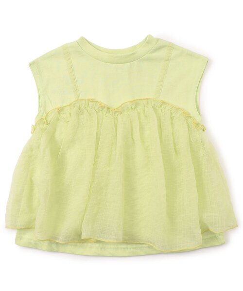 BREEZE（ブリーズ）の「【ジュニア対応】チュールフレンチスリーブTシャツ（Tシャツ/カットソー・キッズ・ブラック/ブルー/ピンク/ライム・80/90/100/110/120/130/140）」の11枚目の写真