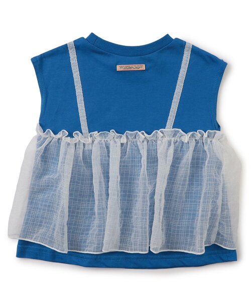 BREEZE（ブリーズ）の「【ジュニア対応】チュールフレンチスリーブTシャツ（Tシャツ/カットソー・キッズ・ブラック/ブルー/ピンク/ライム・80/90/100/110/120/130/140）」の13枚目の写真