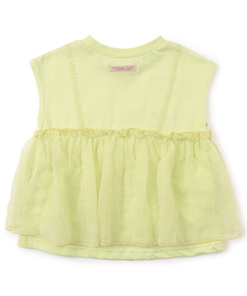 BREEZE（ブリーズ）の「【ジュニア対応】チュールフレンチスリーブTシャツ（Tシャツ/カットソー・キッズ・ブラック/ブルー/ピンク/ライム・80/90/100/110/120/130/140）」の15枚目の写真