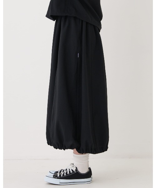 新品　THOUSAND MILE サウザンドマイル　バルーン　スカート　ブラック THOUSAND MILE】BALLOON SKIRT LINEN LIKE/バルーンスカート