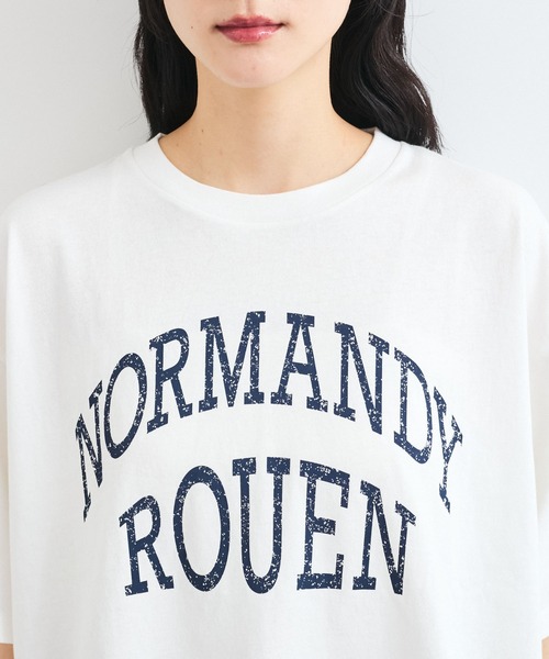 VIS（ビス）の「ピグメント加工プリントビッグTシャツ（Tシャツ/カットソー・レディース・チャコールグレー/オレンジ系その他4/オフホワイト・FREE）」の15枚目の写真