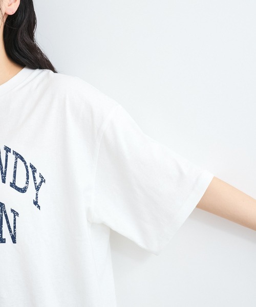 VIS（ビス）の「ピグメント加工プリントビッグTシャツ（Tシャツ/カットソー・レディース・チャコールグレー/オレンジ系その他4/オフホワイト・FREE）」の16枚目の写真