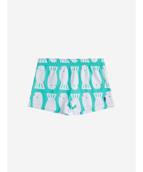 BOBO CHOSES(ボボショーズ)の「Lucky Fish all over square cut swim shorts(水着・キッズ・ライトグリーン・2-3YEAR/6-7YEAR/12-13y/4-5YEAR/8-9y/10-11y)」の1枚目の写真