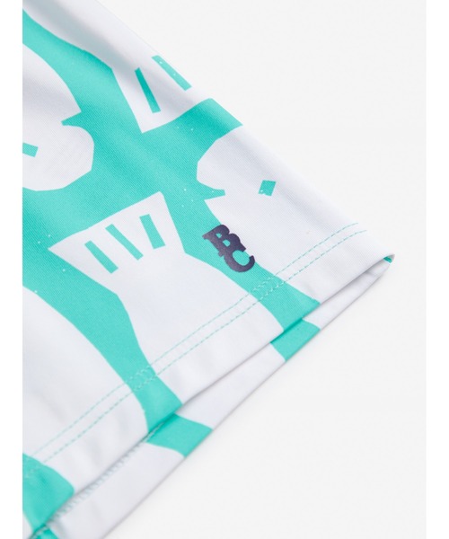 BOBO CHOSES(ボボショーズ)の「Lucky Fish all over square cut swim shorts(水着・キッズ・ライトグリーン・2-3YEAR/6-7YEAR/12-13y/4-5YEAR/8-9y/10-11y)」の4枚目の写真