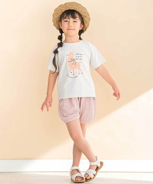 Noeil aime BeBe(ノイユエイムベベ)の「ふくれジャガードバルーンパンツ(90~130cm)(その他パンツ・キッズ・ピンク/グリーン・120cm/130cm/110cm)」の4枚目の写真