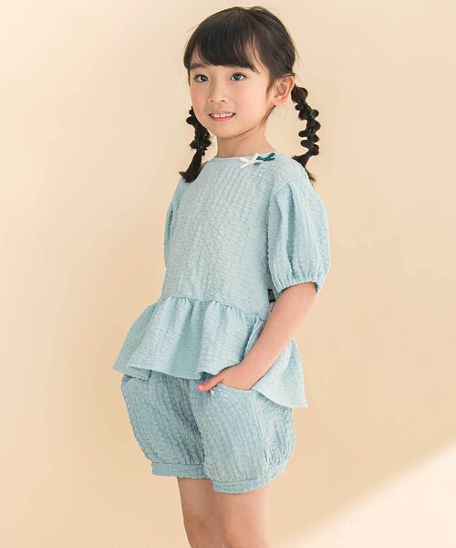 Noeil aime BeBe(ノイユエイムベベ)の「ふくれジャガードバルーンパンツ(90~130cm)(その他パンツ・キッズ・ピンク/グリーン・120cm/130cm/110cm)」の12枚目の写真