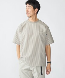 SHIPS: COOLMAX(R) シアサッカー Tシャツ