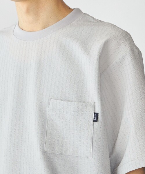 SHIPS: COOLMAX(R) シアサッカー Tシャツ セール】SHIPS: COOLMAX(R) シアサッカー Tシャツ（Tシャツ