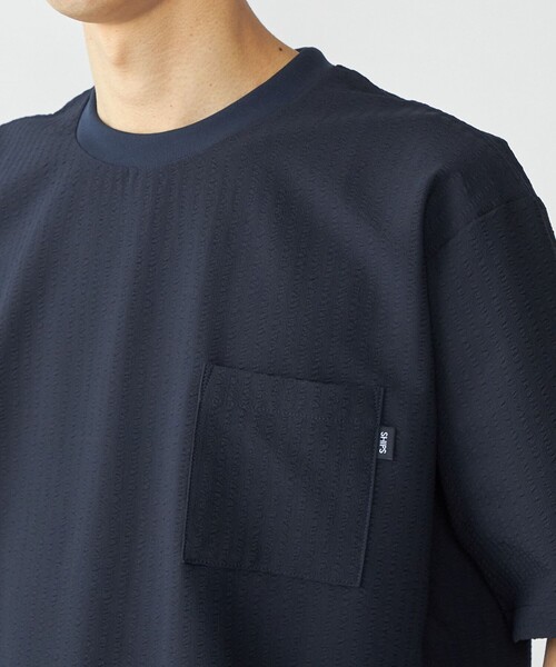 SHIPS(シップス)の「SHIPS: COOLMAX(R) シアサッカー Tシャツ(Tシャツ/カットソー・メンズ・ヘザーグレー/ブラック/カーキ/ライトグレー/ネイビー・SMALL/MEDIUM/LARGE/X-LARGE)」の10枚目の写真