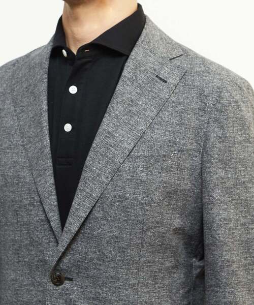 MEN'S MELROSE（メンズメルローズ）の「クールドッツコンフォートジャケット(セットアップ可) | 接触冷感 / 防シワ / ウォッシャブル（テーラードジャケット・メンズ・ライトグレー/ネイビー/グレー・4/3/5/2）」の8枚目の写真
