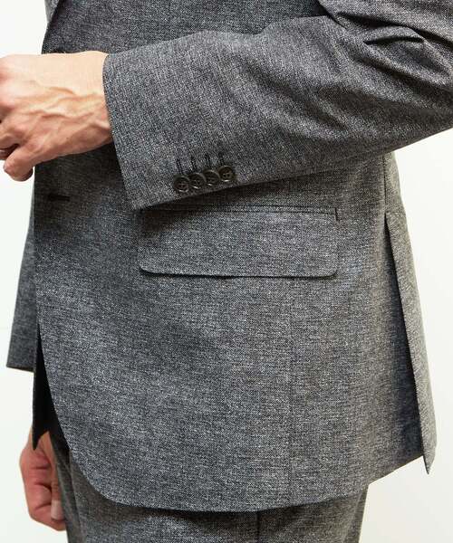 MEN'S MELROSE（メンズメルローズ）の「クールドッツコンフォートジャケット(セットアップ可) | 接触冷感 / 防シワ / ウォッシャブル（テーラードジャケット・メンズ・ライトグレー/ネイビー/グレー・4/3/5/2）」の9枚目の写真