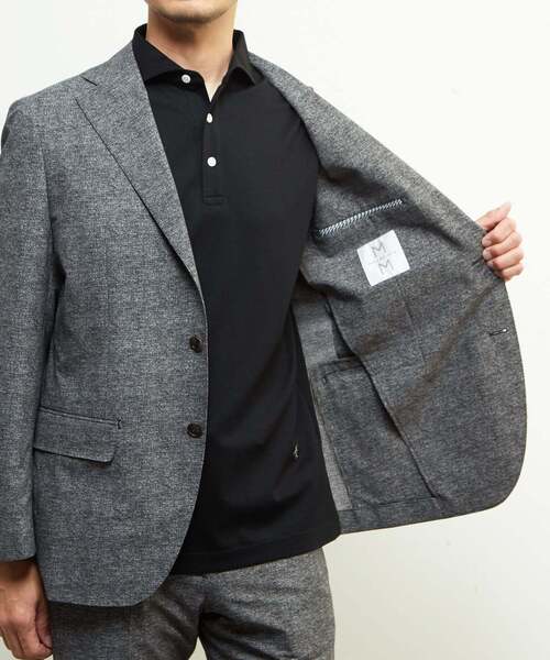 MEN'S MELROSE（メンズメルローズ）の「クールドッツコンフォートジャケット(セットアップ可) | 接触冷感 / 防シワ / ウォッシャブル（テーラードジャケット・メンズ・ライトグレー/ネイビー/グレー・4/3/5/2）」の12枚目の写真
