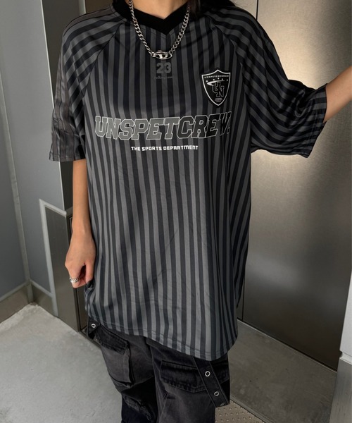 KsG（ケーエスジー）の「ストライプゲームシャツ（Tシャツ/カットソー・レディース・ホワイト/ブラック・SMALL/MEDIUM/LARGE）」の9枚目の写真