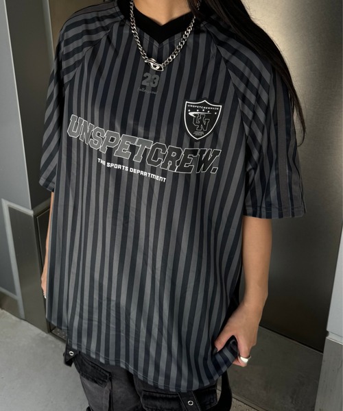 KsG（ケーエスジー）の「ストライプゲームシャツ（Tシャツ/カットソー・レディース・ホワイト/ブラック・SMALL/MEDIUM/LARGE）」の8枚目の写真