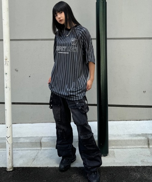 ストライプゲームシャツ（Tシャツ/カットソー）｜KsG
