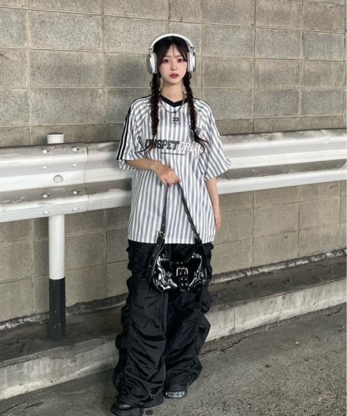 超希少品　K'S GAME Tシャツ 新品 未使用　フリーサイズ ストライプゲームシャツ（Tシャツ/カットソー）｜KsG