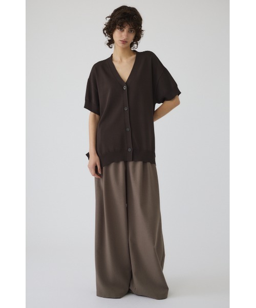 【新品】Hem design wide knit CD カーディガン ブラック Hem design wide knit CD ヘムデザインワイドニットカーディガン