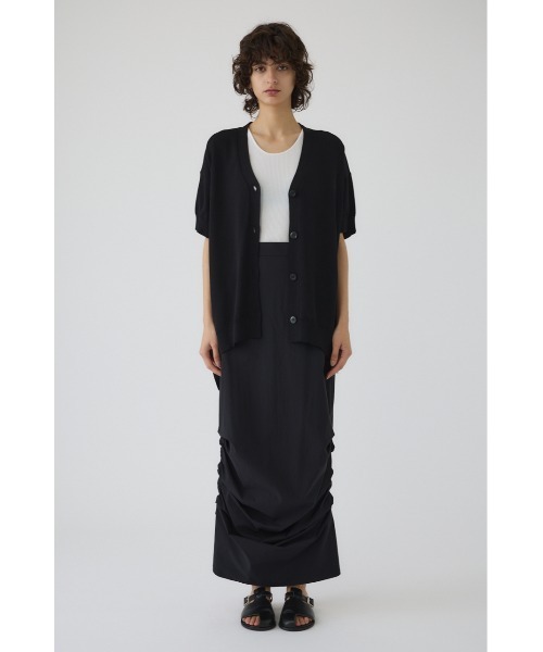 Hem design wide knit CD ヘムデザインワイドニットカーディガン