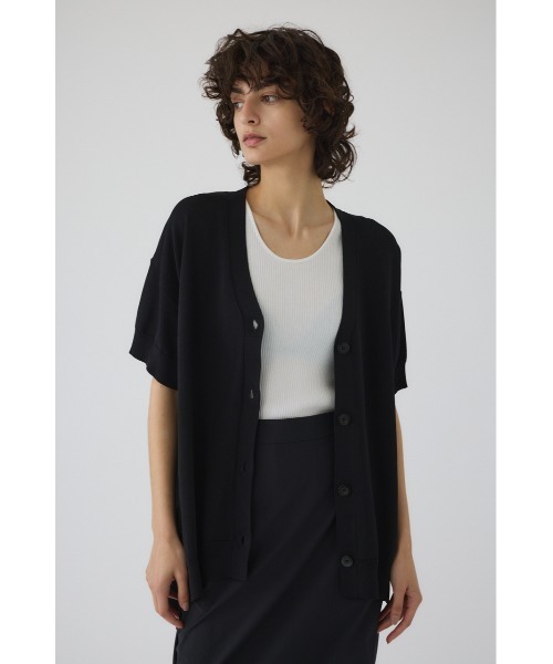 Hem design wide knit CD ヘムデザインワイドニットカーディガン