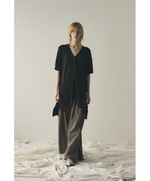 トップス RIM.ARK Hem design wide knit CD Hem design wide knit CD ヘムデザインワイドニットカーディガン