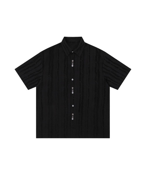 aimoha(アイモハ)の「エンボスデザインボタンシャツ (SS)(シャツ/ブラウス・メンズ・ライトベージュ/ブラック・MEDIUM/LARGE)」の16枚目の写真