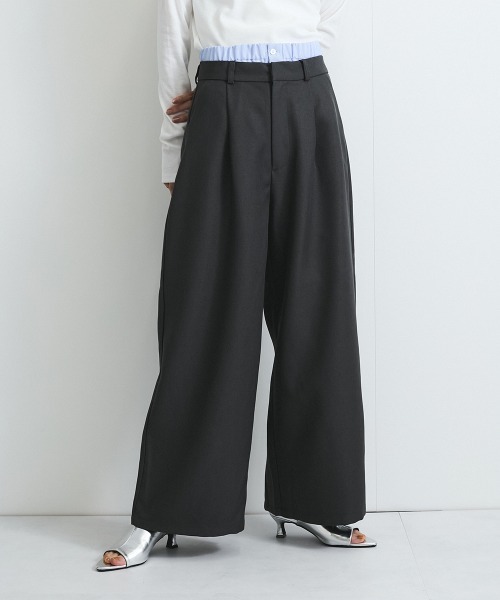 VICKY(ビッキー)の「ヘザーツイルWウエストルーズパンツ≪手洗い可能≫(その他パンツ・レディース・ブラウン/チャコールグレー・M)」の16枚目の写真