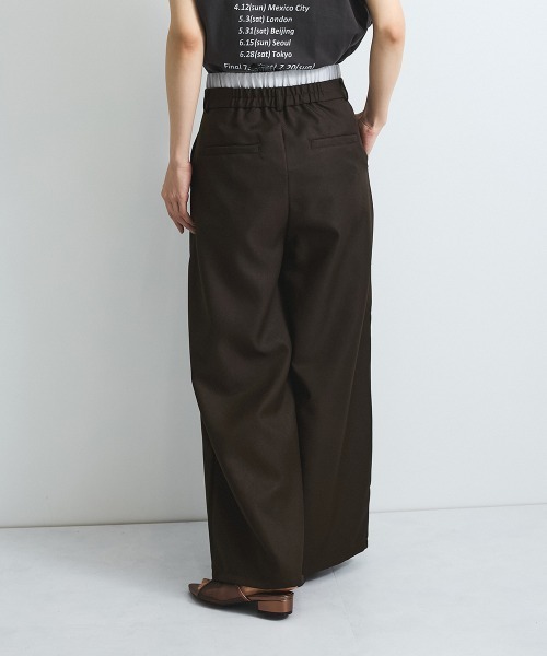 VICKY(ビッキー)の「ヘザーツイルWウエストルーズパンツ≪手洗い可能≫(その他パンツ・レディース・ブラウン/チャコールグレー・M)」の6枚目の写真