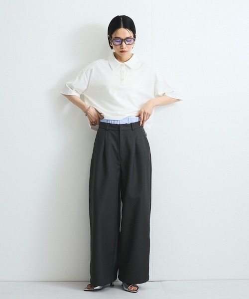 VICKY(ビッキー)の「ヘザーツイルWウエストルーズパンツ≪手洗い可能≫(その他パンツ・レディース・ブラウン/チャコールグレー・M)」の12枚目の写真