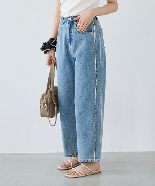 mil（ミル）の「サイドフリンジデニムパンツ（デニムパンツ）」 - WEAR
