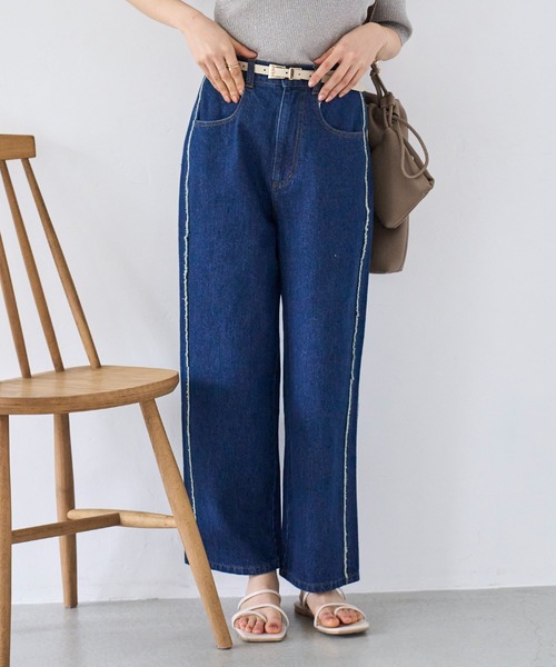 mil（ミル）の「サイドフリンジデニムパンツ（デニムパンツ）」 - WEAR